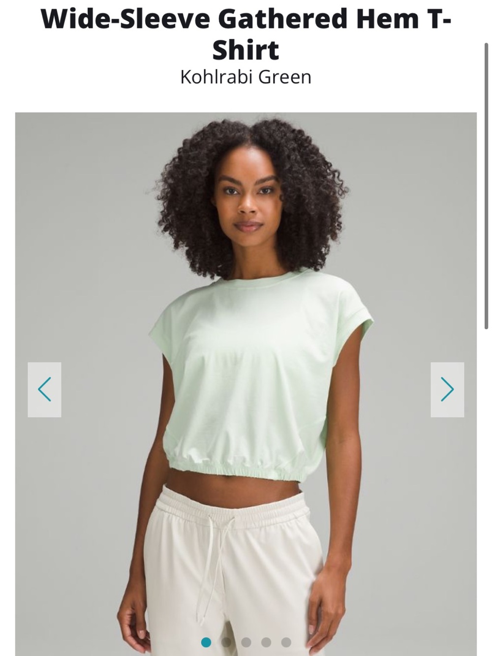 lululemon athletica Mint Cap-Sleeve Cropped Tee